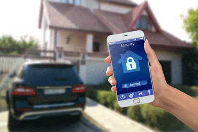 Cell Phone Showing a Home Security System that is Secured - Home Security Systems - Get Your Quote