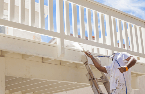 Painter Working on a Deck - Find Painters Near You - Get Your Quote