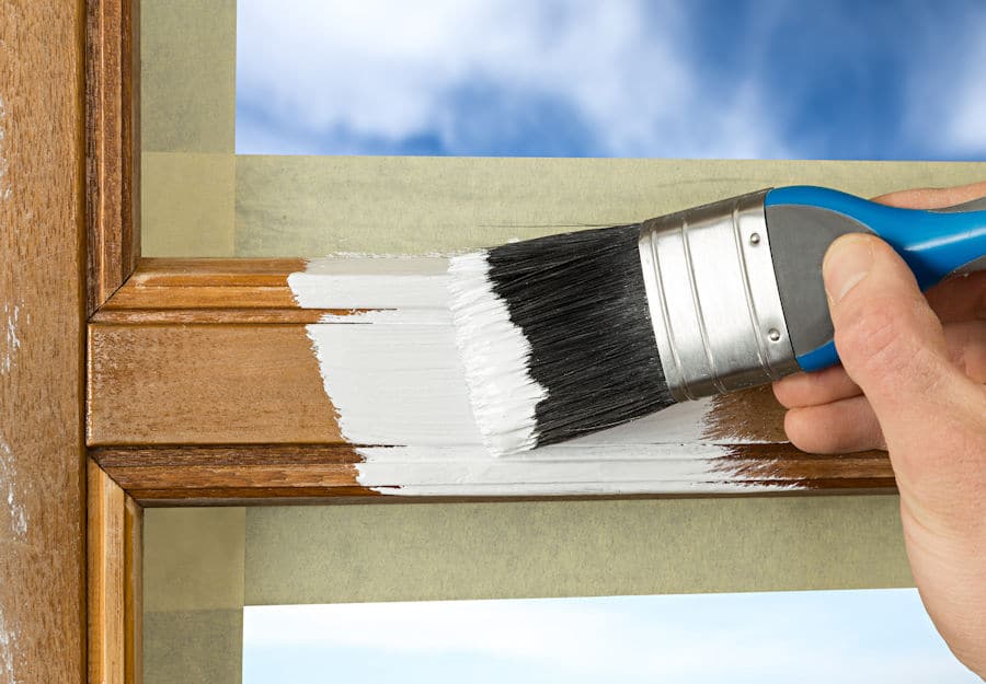 painting a window frame